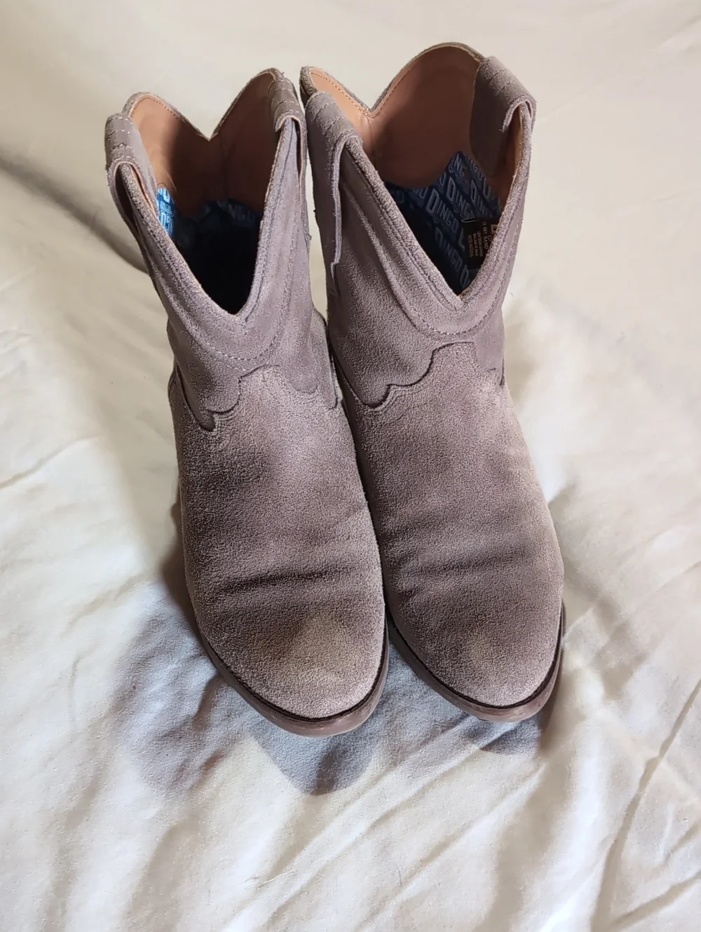 Women’s Taupe Suede Western Ankle Boot